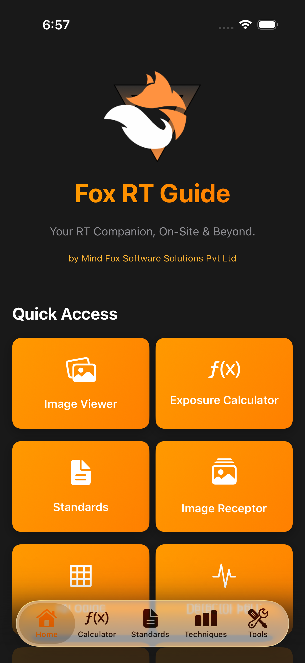 Fox RT Guide — Home screen